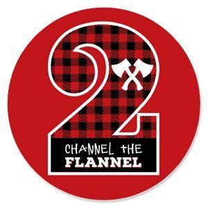 2nd Birthday Lumberjack - Channel The Flannel - Buffalo Plaid Second Birthday Party Theme