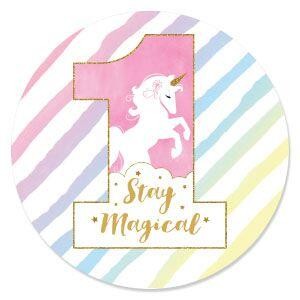 1st Birthday Rainbow Unicorn - Magical Unicorn First Birthday Party Theme
